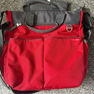 Skip Hop red diaper bag